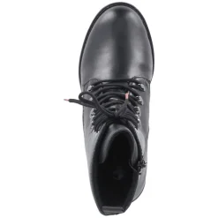 Schnürstiefeletten - schwarz