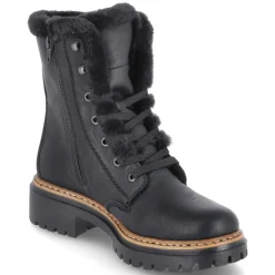 Schnürstiefeletten - schwarz