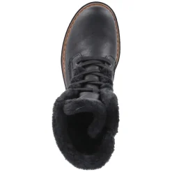 Schnürstiefeletten - schwarz