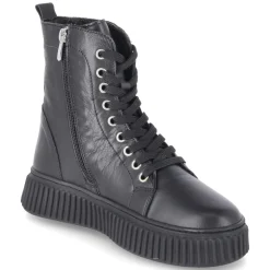 Schnürstiefeletten - schwarz