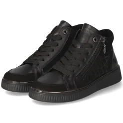 Schnürstiefeletten - schwarz