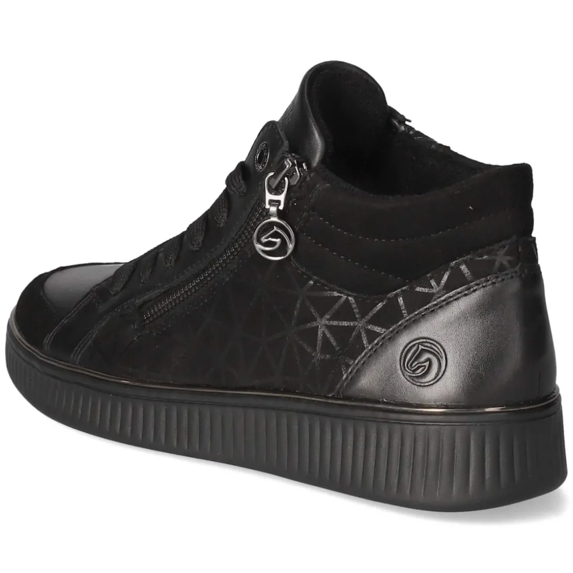 Schnürstiefeletten - schwarz