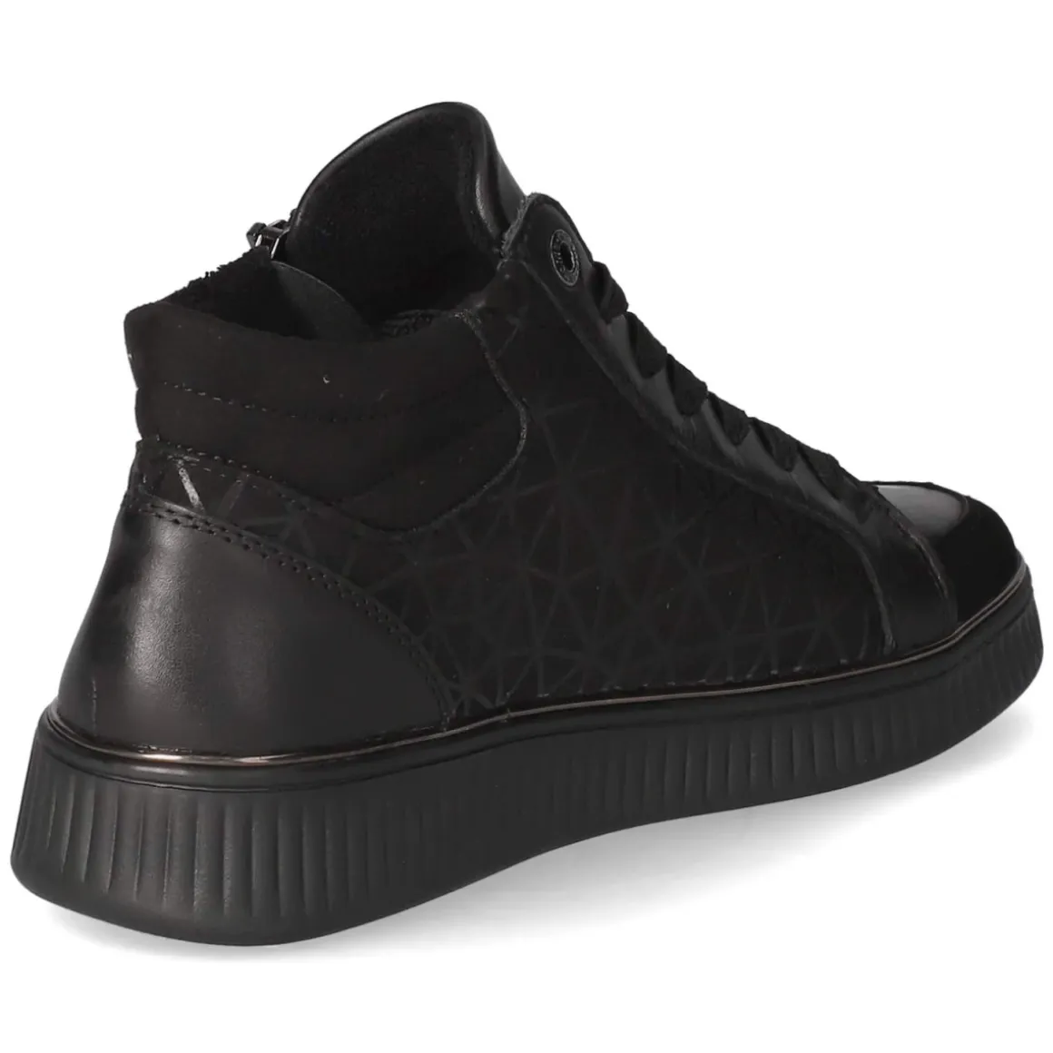 Schnürstiefeletten - schwarz