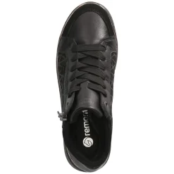 Schnürstiefeletten - schwarz