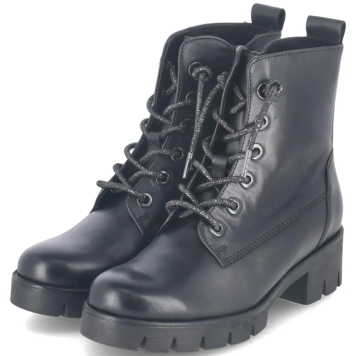 Schnürstiefeletten - schwarz(Se.Strass)