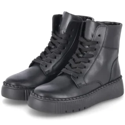 Schnürstiefeletten - schwarz