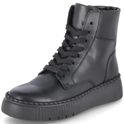 Schnürstiefeletten - schwarz