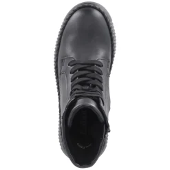 Schnürstiefeletten - schwarz