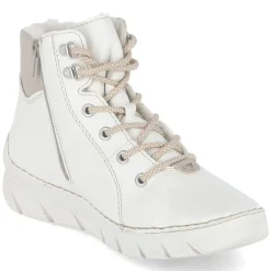 Schnürstiefeletten - weiss