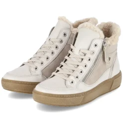 Schnürstiefeletten - weiss kombi