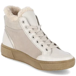 Schnürstiefeletten - weiss kombi