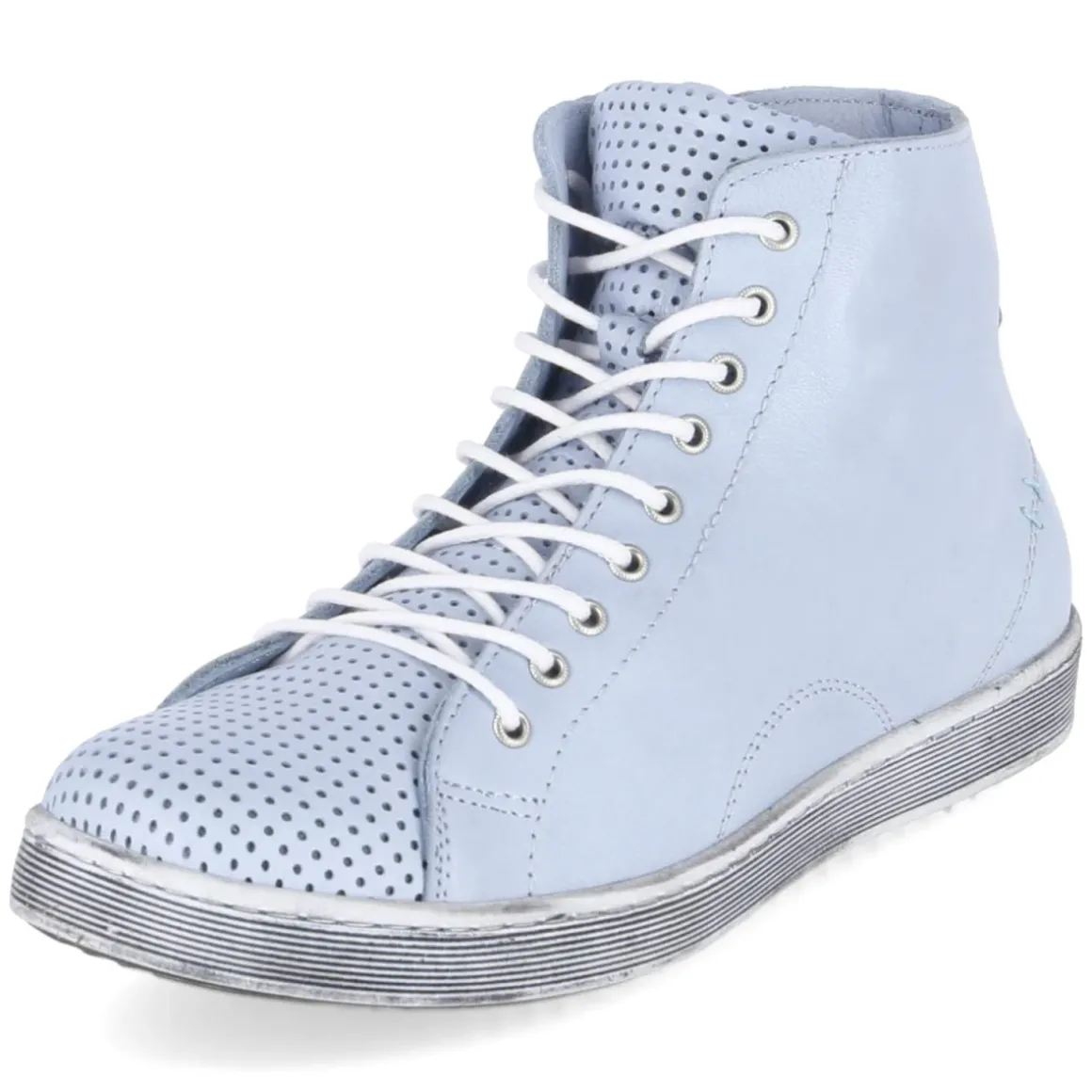 Schnüstiefeletten - pastellblau