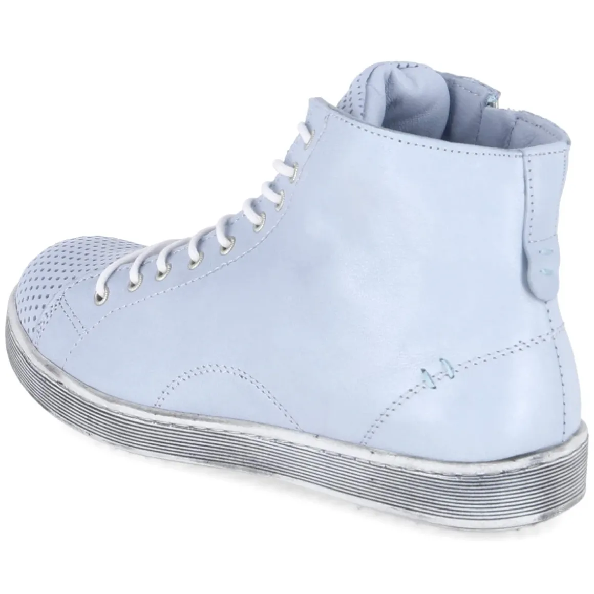 Schnüstiefeletten - pastellblau