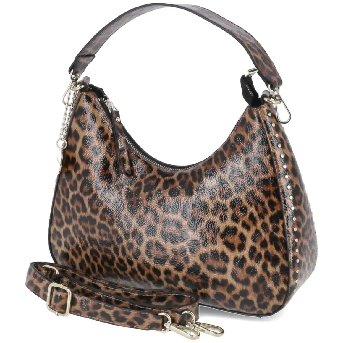 Schultertasche - black/cognac