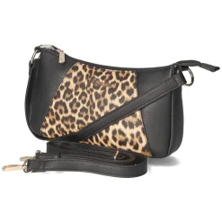 Schultertasche - schwarz/braun