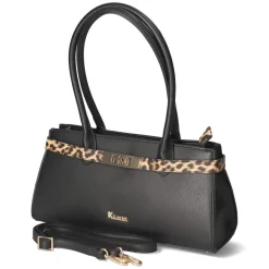 Schultertasche - schwarz/braun