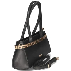 Schultertasche - schwarz/braun