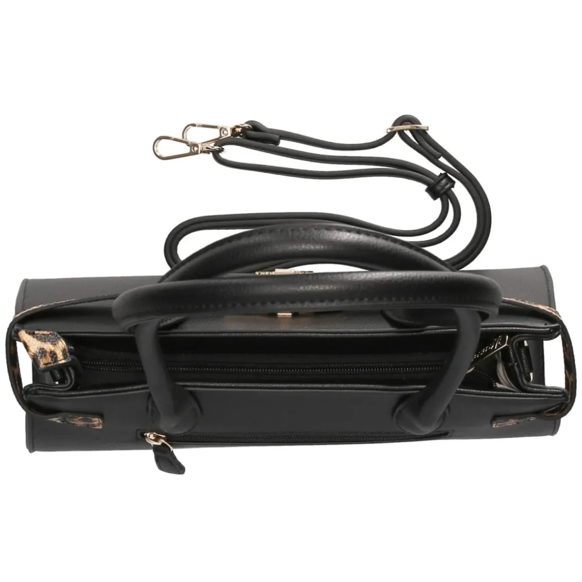 Schultertasche - schwarz/braun