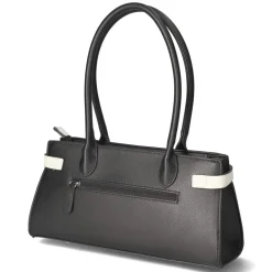 Schultertasche - schwarz/weiß