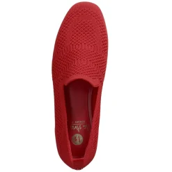Slipper - red knitted