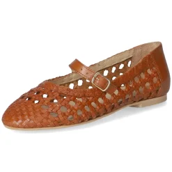 Spangenballerinas - Cognac