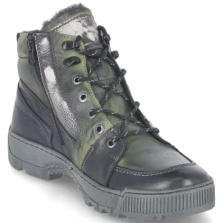 Winterboots - grün/schwarz