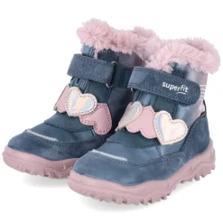 Winterstiefeletten HUSKY - blau/rosa